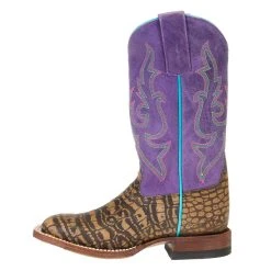 Macie Bean Boots Kids Co Vintage Caiman Print Purple Sinsation Top Cowgirl Boots -Ariat Sales Store M9138 2