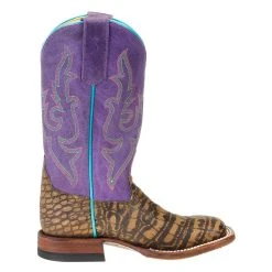 Macie Bean Boots Kids Co Vintage Caiman Print Purple Sinsation Top Cowgirl Boots -Ariat Sales Store M9138 4
