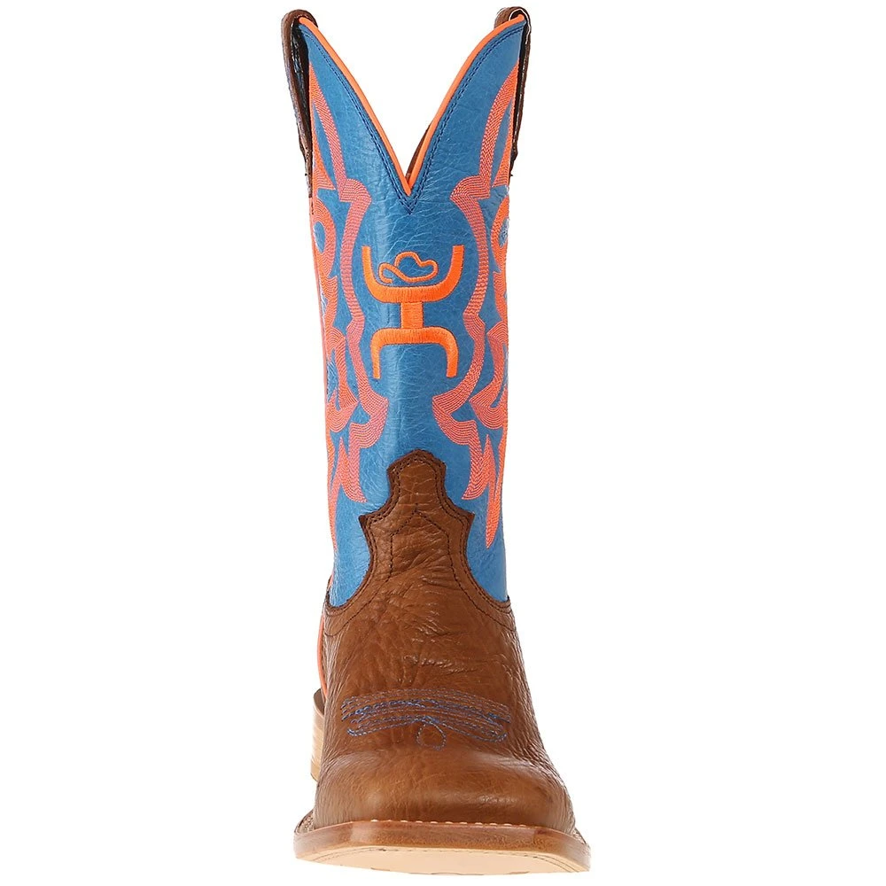Twisted X Men's Hooey By Cognac Bullhide 12in. Neon Blue Top Cowboy Boots 2 Twisted X Men's Hooey By Cognac Bullhide 12in. Neon Blue Top Cowboy Boots - Image 2