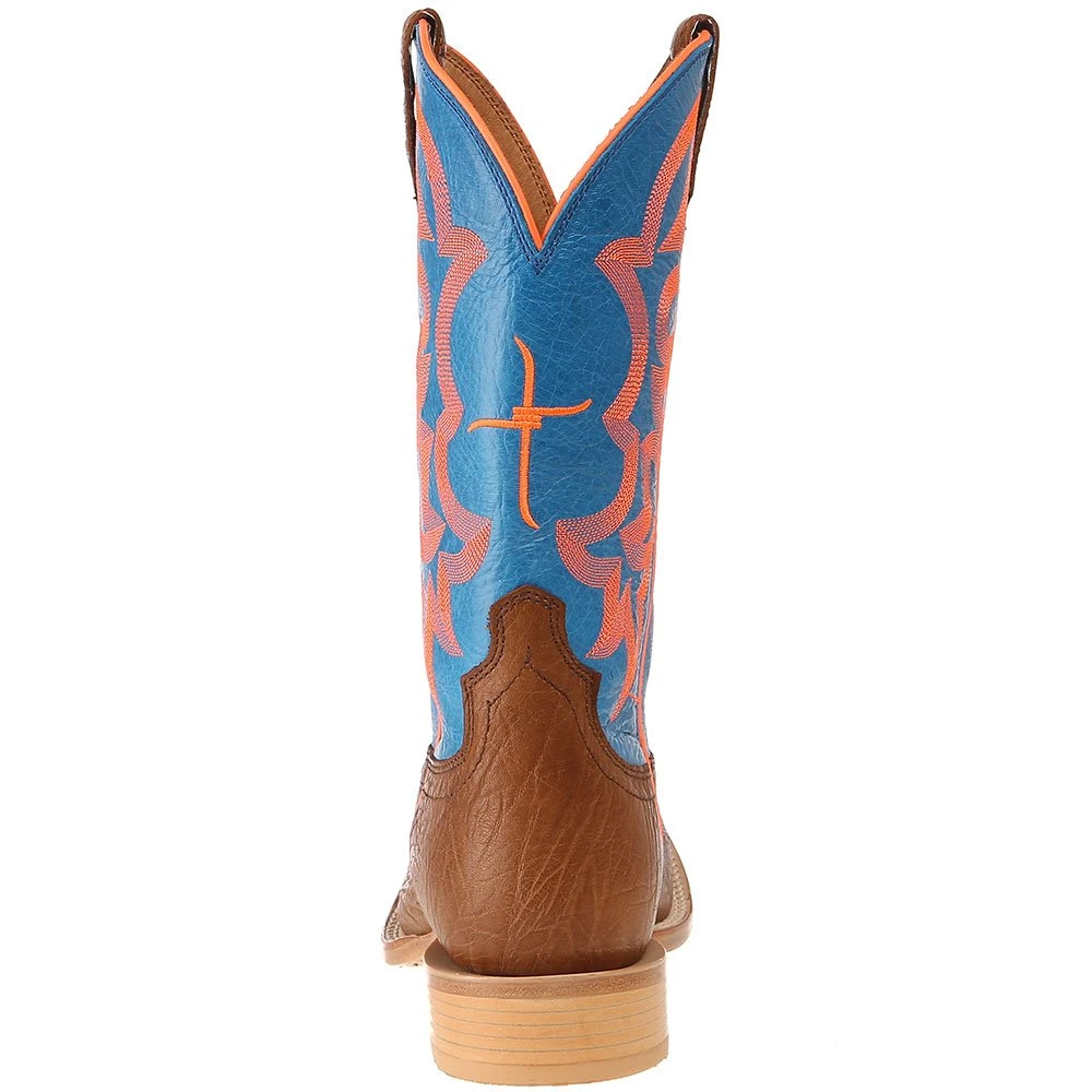 Twisted X Men's Hooey By Cognac Bullhide 12in. Neon Blue Top Cowboy Boots 4 Twisted X Men's Hooey By Cognac Bullhide 12in. Neon Blue Top Cowboy Boots - Image 4