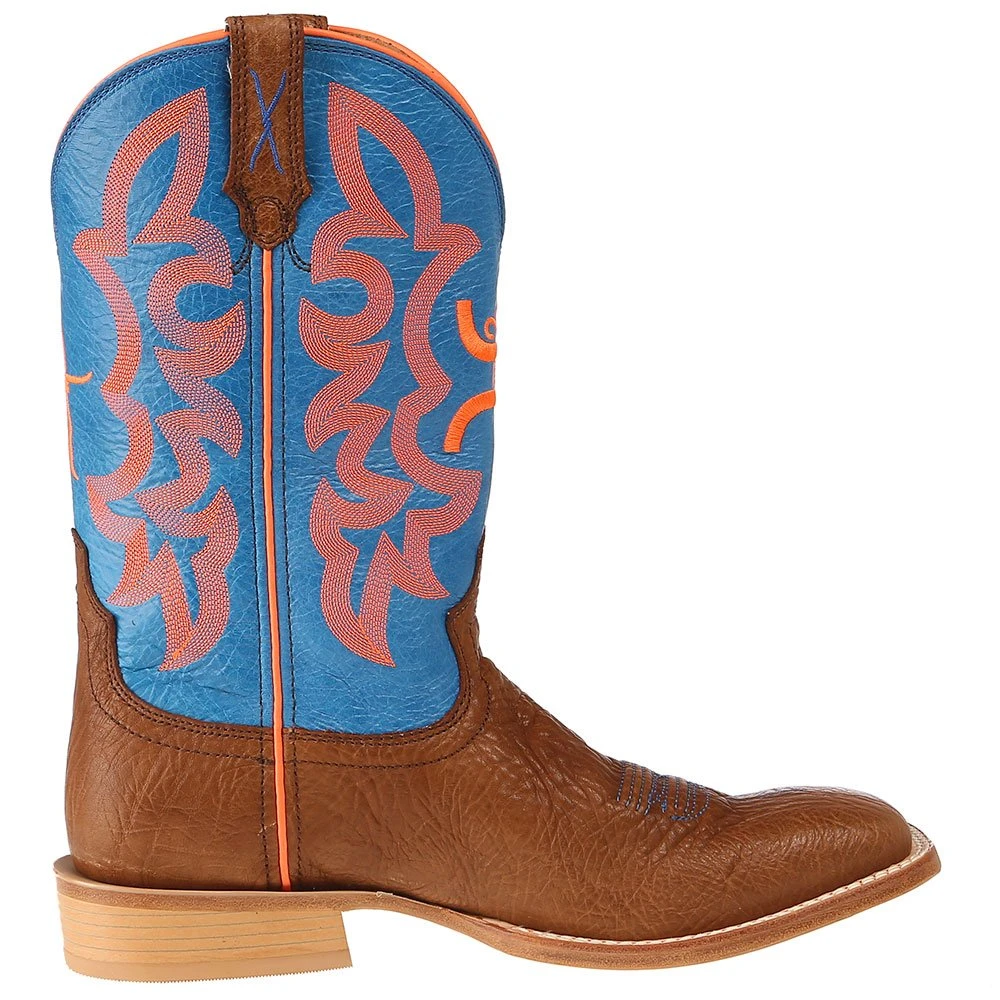 Twisted X Men's Hooey By Cognac Bullhide 12in. Neon Blue Top Cowboy Boots 5 Twisted X Men's Hooey By Cognac Bullhide 12in. Neon Blue Top Cowboy Boots - Image 5