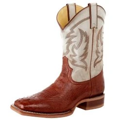 Justin Boots Men's Justin NRS Exclusive Vintage Almond Brown Smooth Ostrich Cowboy Boot -Ariat Sales Store MJ2502 1