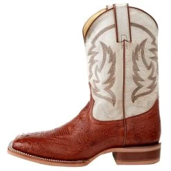 Justin Boots Men's Justin NRS Exclusive Vintage Almond Brown Smooth Ostrich Cowboy Boot -Ariat Sales Store MJ2502 3