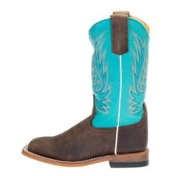 Macie Bean Boots Kids Brown Foot Blue Top Oxbow Sole Cowgirl Boot -Ariat Sales Store MK9147 2