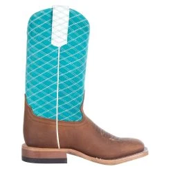 Macie Bean Girls Pecan Barking Iron Turquoise Cowboy Boot -Ariat Sales Store MK9159 4