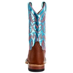 Macie Bean Kids Crazy Horse With Metallic Turquoise Top Boot -Ariat Sales Store MK9206 04