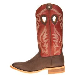 Twisted X Men's Twisted X Ruff Stock Smokey Chocolate 14in. Maroon Top Cowboy Boot -Ariat Sales Store MRSL043 2