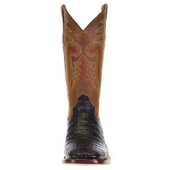 R. WATSON BOOTS R Watson Boots Men's R Watson Black Caiman Tail 13in. Mad Dog Tan Top Boots -Ariat Sales Store MU10000 1