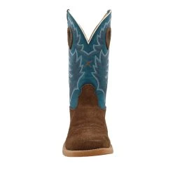 Twisted X Men's TechX 3 Chocolate Roughout 12in. Stormy Blue Top Square Toe 8 Twisted X Men's TechX 3 Chocolate Roughout 12in. Stormy Blue Top Square Toe -Ariat Sales Store MXTR002 04
