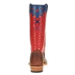 Olathe Boot Company Kid's Red & Blue Spider Web Cowboy Boots -Ariat Sales Store OK42 3