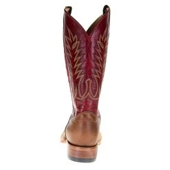 Justin Boot Company Men's Justin Tan Damiana Cowhide 13in. Red Top Square Toe Cowboy Boot -Ariat Sales Store P01642 3