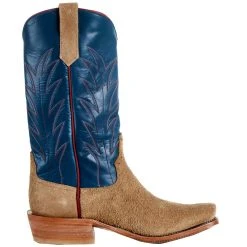 Rios Of Mercedes Men`s Tan Crazyhorse Reverse 13in. Navy Calf TK Toe Boot -Ariat Sales Store R9028 05