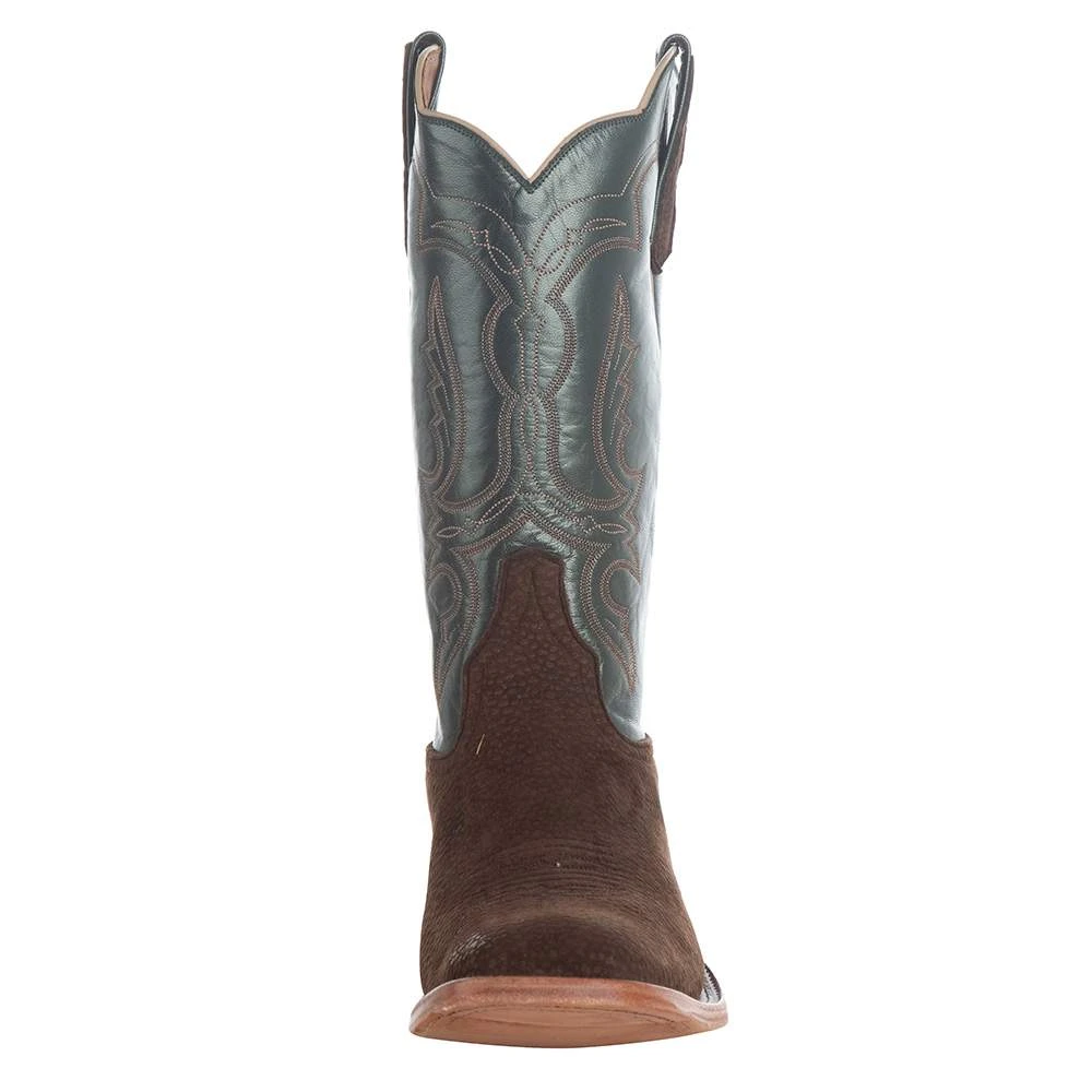 Rios Of Mercedes Men`s Cafe Carpincho 13` Green Luster Top Square Toe Boot 2 Rios Of Mercedes Men`s Cafe Carpincho 13` Green Luster Top Square Toe Boot - Image 2