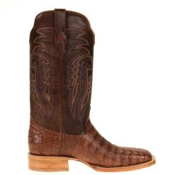 R. WATSON BOOTS R Watson Boots Men's R Watson Antique Cognac Caiman Belly 13in. Cognac Goat Top Square Toe -Ariat Sales Store RW2503 2 4 Edit