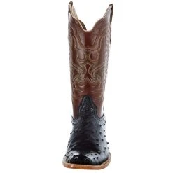 R. WATSON BOOTS R Watson Boots Men's Black Full Quill Ostrich 13in. Cognac Sinatra Top Boot -Ariat Sales Store RW4510 1 2