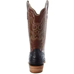 R. WATSON BOOTS R Watson Boots Men's Black Full Quill Ostrich 13in. Cognac Sinatra Top Boot -Ariat Sales Store RW4510 1 4
