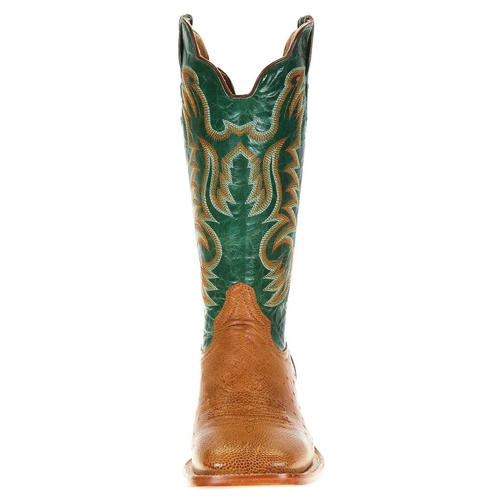 R. WATSON BOOTS R Watson Boots Men's R Watson Antique Saddle Smooth Ostrich 13in. Forrest Green Top Boot 2 R. WATSON BOOTS R Watson Boots Men's R Watson Antique Saddle Smooth Ostrich 13in. Forrest Green Top Boot - Image 2