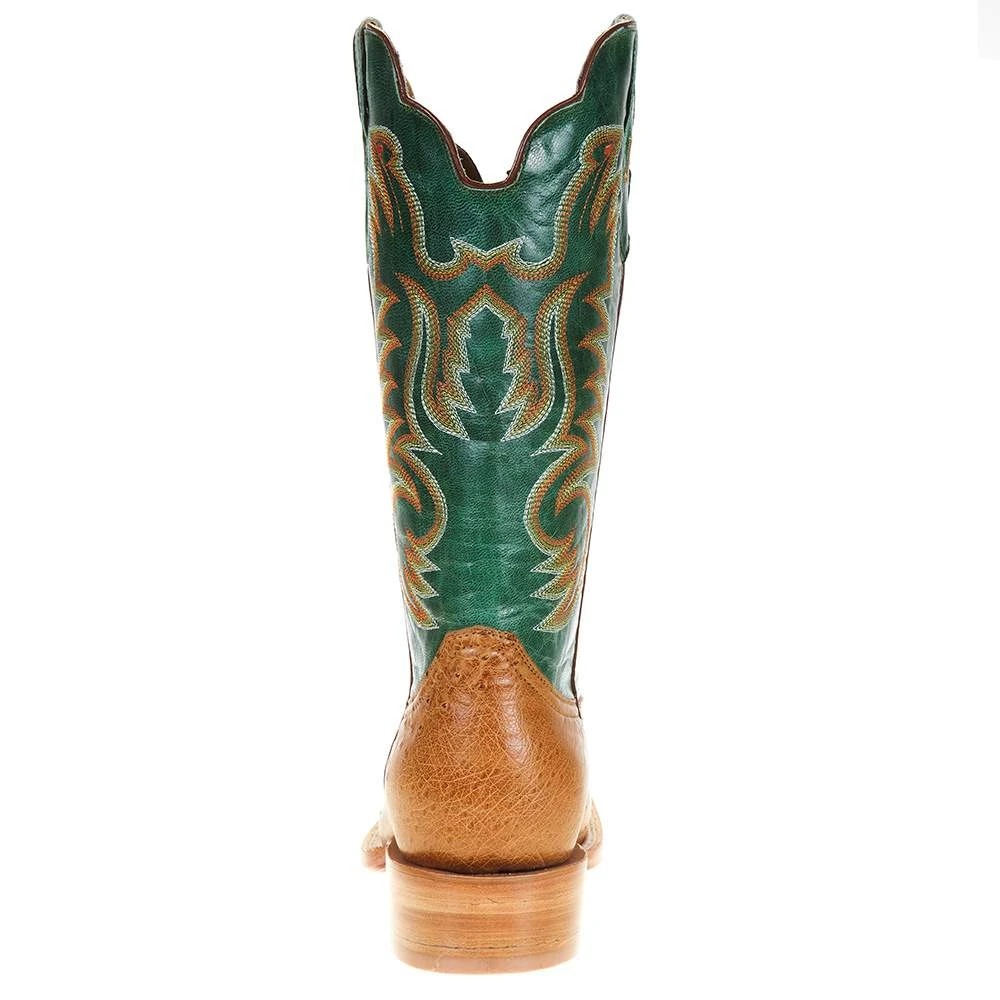 R. WATSON BOOTS R Watson Boots Men's R Watson Antique Saddle Smooth Ostrich 13in. Forrest Green Top Boot 4 R. WATSON BOOTS R Watson Boots Men's R Watson Antique Saddle Smooth Ostrich 13in. Forrest Green Top Boot - Image 4