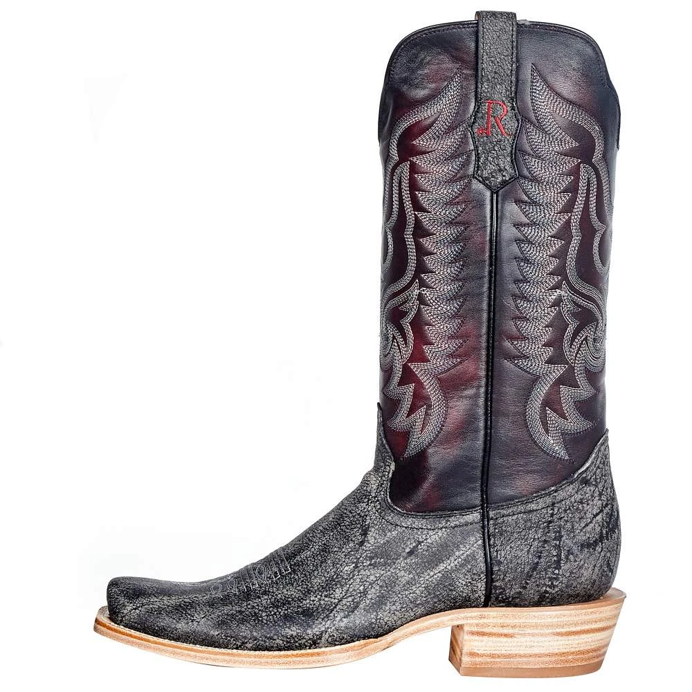 R. WATSON BOOTS R Watson Boots Men's Smokey Grey Cape Buffalo 13in. Dark Cherry Top Boot 3 R. WATSON BOOTS R Watson Boots Men's Smokey Grey Cape Buffalo 13in. Dark Cherry Top Boot - Image 3