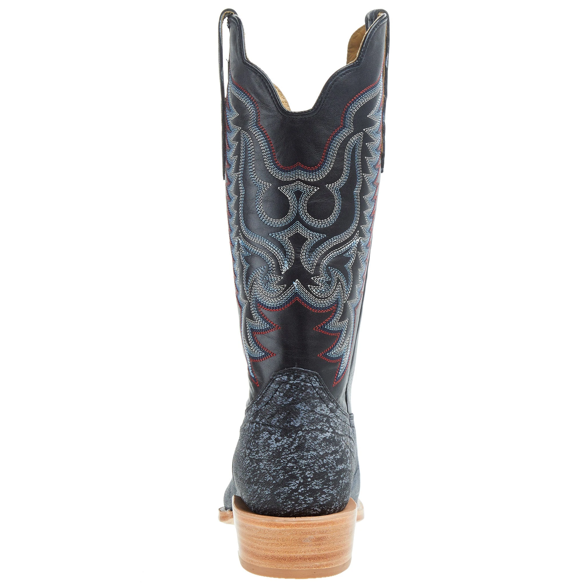 R. WATSON BOOTS R Watson Boots Men`s Blue Cape Buffalo 13in Midnight Blue Sinatra Cowhide Top Boot 4 R. WATSON BOOTS R Watson Boots Men`s Blue Cape Buffalo 13in Midnight Blue Sinatra Cowhide Top Boot - Image 4