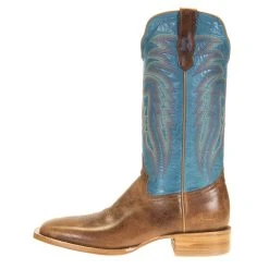 R. WATSON BOOTS R Watson Boots Men`s Palomino Tan Cowhide 13` Blue Luster Top Square Toe -Ariat Sales Store RW8005 2 2 Edit