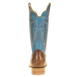 R. WATSON BOOTS R Watson Boots Men`s Palomino Tan Cowhide 13` Blue Luster Top Square Toe -Ariat Sales Store RW8005 2 3