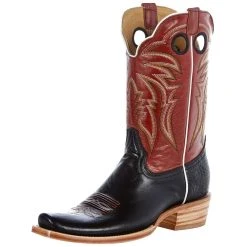 R. WATSON BOOTS R Watson Boots Men's R Watson Black Sinatra Cowhide 11in. Indian Orange Top Boots -Ariat Sales Store RW8022 1 1