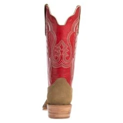 R. WATSON BOOTS R Watson Boots Men's Sand Roughout 13in. Cherry Red Cowhide Top Square Toe Cowboy Boots -Ariat Sales Store RW8207 2 3