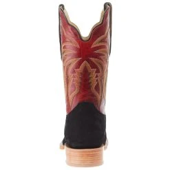 R. WATSON BOOTS R Watson Boots Men's Black Boar 11in Barn Red Cowhide Top Square Toe Boot -Ariat Sales Store RW8600 2 03