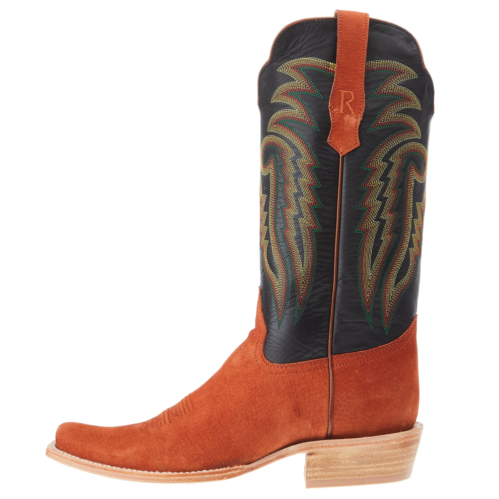 R. WATSON BOOTS R Watson Boots Men's Cognac Boar 13in Black Sinatra Top Boot 2 R. WATSON BOOTS R Watson Boots Men's Cognac Boar 13in Black Sinatra Top Boot - Image 2