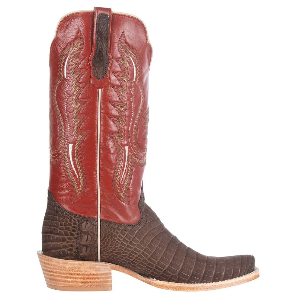 R. WATSON BOOTS R Watson Boots Men's R Watson Mocha Sueded Gator 13in. Indian Orange Boots 5 R. WATSON BOOTS R Watson Boots Men's R Watson Mocha Sueded Gator 13in. Indian Orange Boots - Image 5