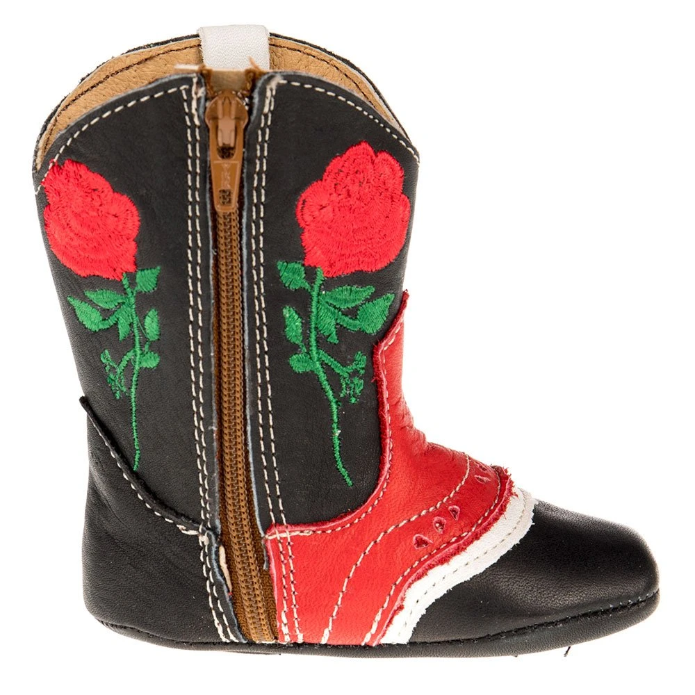 Shea Baby Kid's Ruby Rose Black And Red Boot 5 Shea Baby Kid's Ruby Rose Black And Red Boot - Image 5