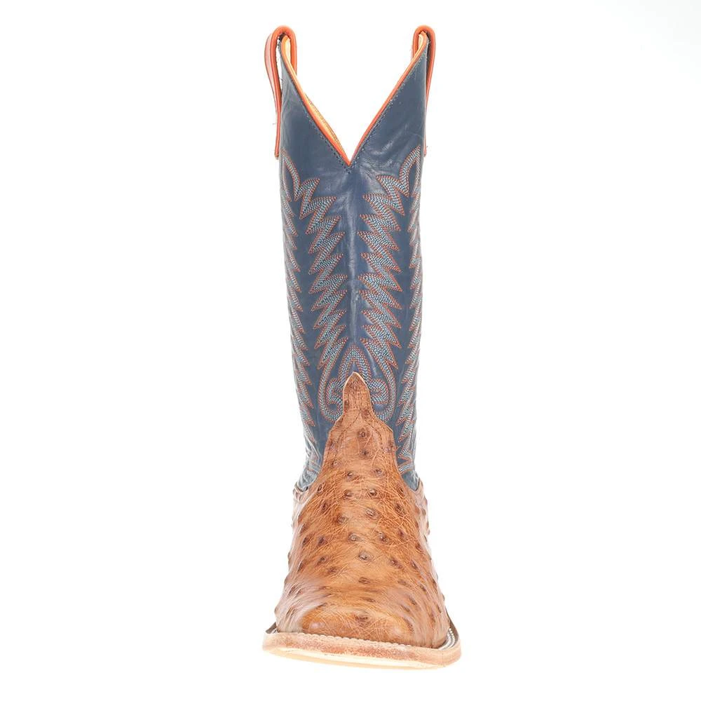 Anderson Bean Men's Brandy Bruchiato Full Quill Ostrich 13in. Burnished Navy Calf Top Boots 2 Anderson Bean Men's Brandy Bruchiato Full Quill Ostrich 13in. Burnished Navy Calf Top Boots - Image 2