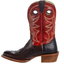 Tony Lama Men`s Arena Ronan Chocolate 11in. Crimson Cowhide Top Square Toe Boot -Ariat Sales Store SA2010 03