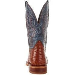 Tony Lama Men`s Brandy Smooth Ostrich 11in. Navy Goat Top Boot -Ariat Sales Store SA6101 04