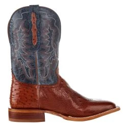 Tony Lama Men`s Brandy Smooth Ostrich 11in. Navy Goat Top Boot -Ariat Sales Store SA6101 05