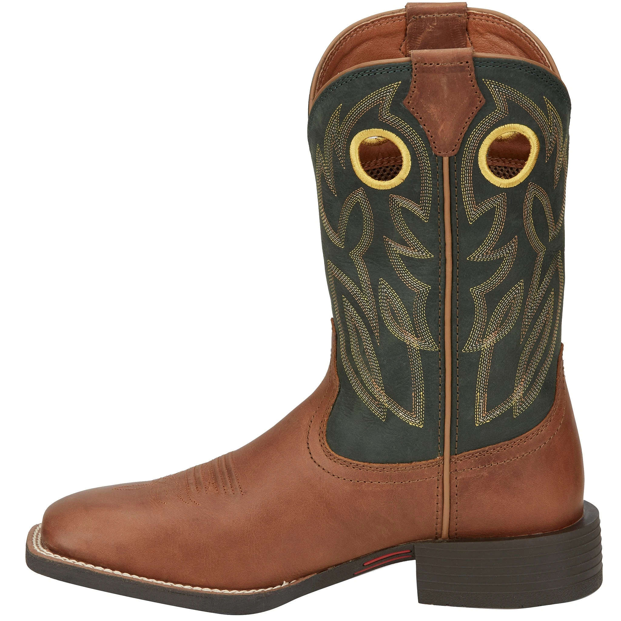 Justin Boots Men's Bowline Whiskey 11in. Stampede Western Cowboy Boots 3 Justin Boots Men's Bowline Whiskey 11in. Stampede Western Cowboy Boots - Image 3