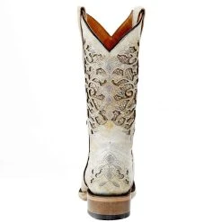 Corral Kids White Glitter Inlay Sq Toe Cowgirl Boot 8 Corral Kids White Glitter Inlay Sq Toe Cowgirl Boot -Ariat Sales Store T0039 41