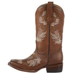 Kids Corral Tan And Pink Embroidered Feather Square Toe Cowgirl Boot -Ariat Sales Store T0121 3 bfa4cceb fbf7 49d0 ac9b 80c6d8080ff5