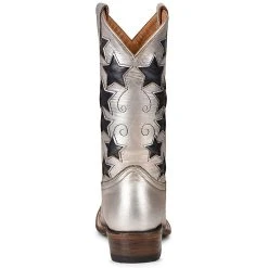 Corral Kids Corral Boot Silvery And Navy Blue Stars Square Toe Cowgirl Boot 7 Corral Kids Corral Boot Silvery And Navy Blue Stars Square Toe Cowgirl Boot -Ariat Sales Store T0128 4