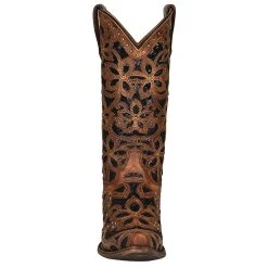 Corral Kids Brown With Black Glitter Inlay Snip Toe Boot 7 Corral Kids Brown With Black Glitter Inlay Snip Toe Boot -Ariat Sales Store T0133 3