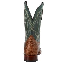 Tony Lama Men's Tapadera Cognac Elephant Print 11in. Green Top Square Toe Boo -Ariat Sales Store TL3017 4