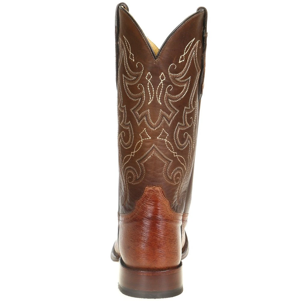 Tony Lama Men's Patron Saddle Smooth Ostrich 13in. Walnut Tundra Top Cowboy Boots 3 Tony Lama Men's Patron Saddle Smooth Ostrich 13in. Walnut Tundra Top Cowboy Boots - Image 3