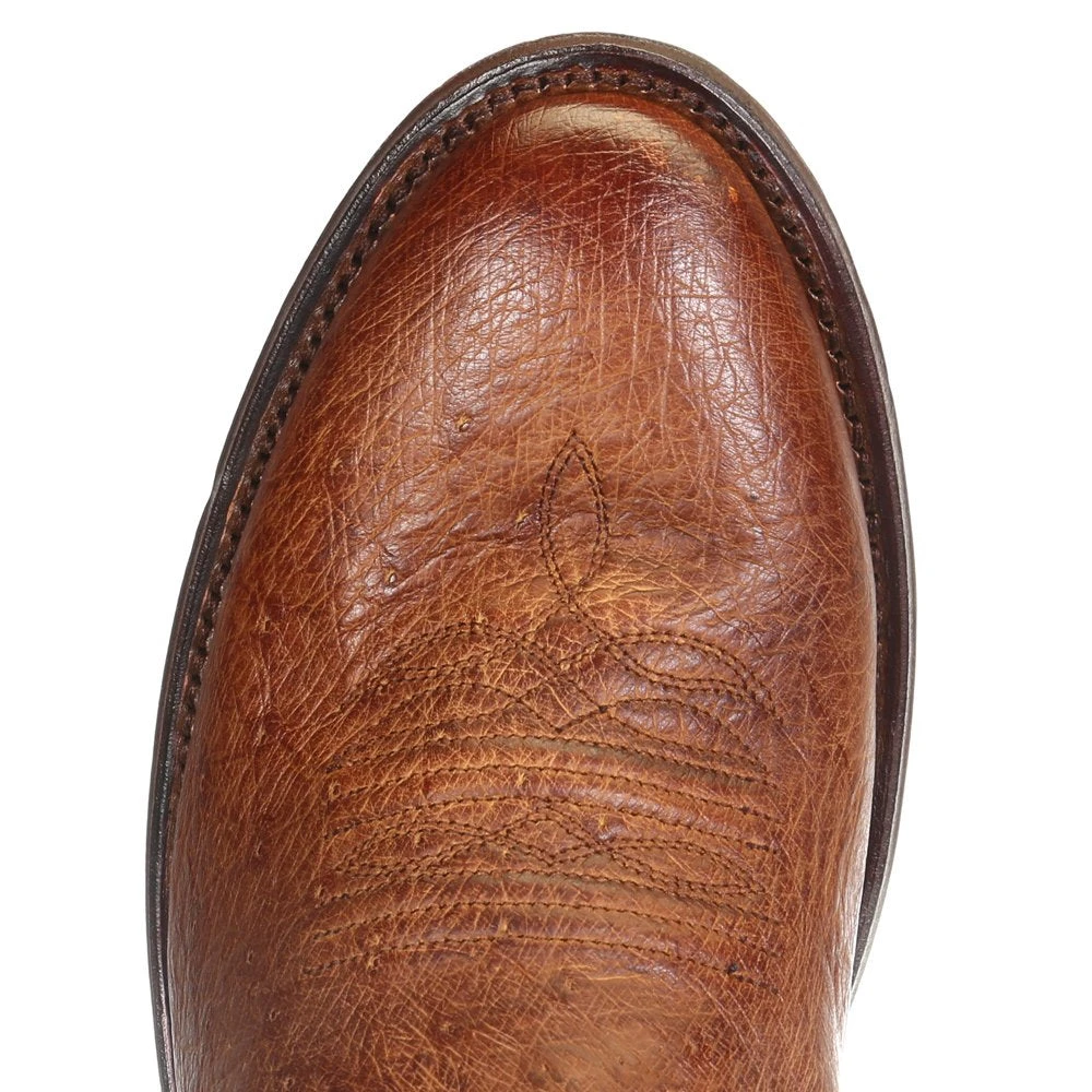 Tony Lama Men's Patron Saddle Smooth Ostrich 13in. Walnut Tundra Top Cowboy Boots 5 Tony Lama Men's Patron Saddle Smooth Ostrich 13in. Walnut Tundra Top Cowboy Boots - Image 5