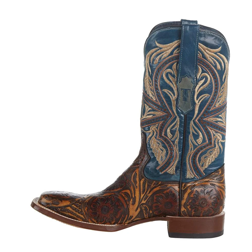 Tanner Mark Boots Men`s Hand Tool Jungle 12` Volcano Azul Top Square Toe Boot 3 Tanner Mark Boots Men`s Hand Tool Jungle 12` Volcano Azul Top Square Toe Boot - Image 3
