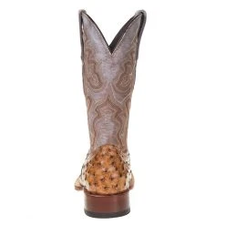 Tanner Mark Boots Men's Rustic Orix FQ Ostrich Print 12in. Indian Honey Top Boot -Ariat Sales Store TM207017 3