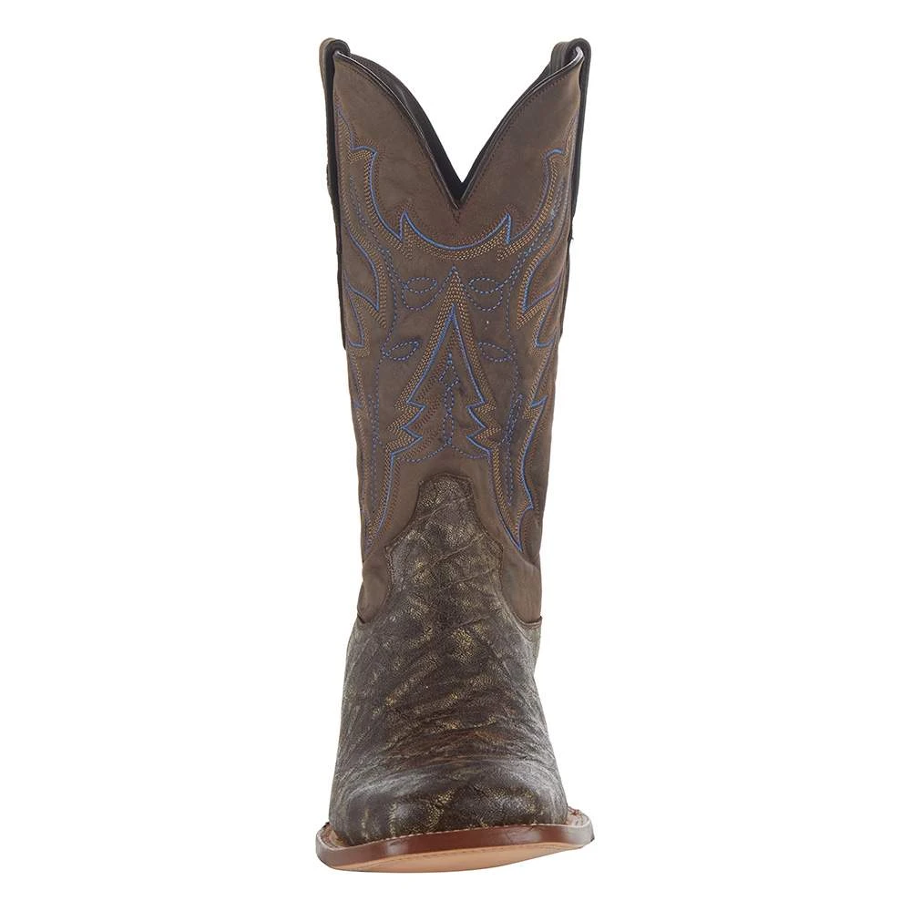 Tanner Mark Boots Men`s Matte Rustic Brown Elephant Print 12in. Brown Top Square Toe Boot 2 Tanner Mark Boots Men`s Matte Rustic Brown Elephant Print 12in. Brown Top Square Toe Boot - Image 2
