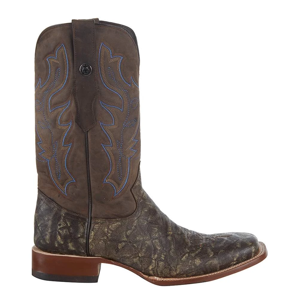 Tanner Mark Boots Men`s Matte Rustic Brown Elephant Print 12in. Brown Top Square Toe Boot 5 Tanner Mark Boots Men`s Matte Rustic Brown Elephant Print 12in. Brown Top Square Toe Boot - Image 5