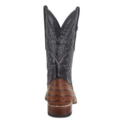 Tanner Mark Boots Men`s Matte Cognac Caiman Belly 12` Kabul Black Top Square Toe Boot -Ariat Sales Store TM207031 4