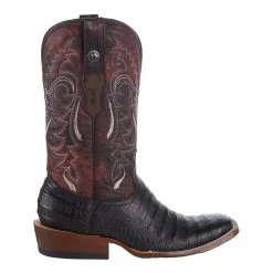 Tanner Mark Boots Men`s Matte Black Caiman Belly 12` Toscana Rojo Top Square Toe Boot -Ariat Sales Store TM207039 5